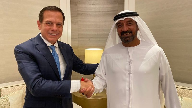 O governador João Doria com o sheikh Ahmed Al Maktoum